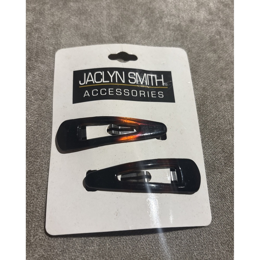 Vintage Rare 2Pc Jaclyn Smith Brown Hair Clips Accessories HTF